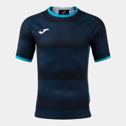 ФУТБОЛКА С КОРОТКИМ РУКАВОМ STONE RUGBY PRO ТЁМНО-СИНИЙ ТУРКУАЗ ФЛУОРЕСЦЕНТНЫЙ