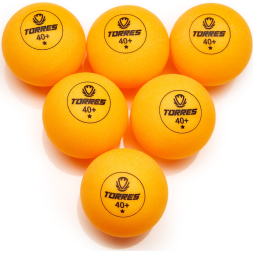 Мяч для наст  тенниса TORRES Training 1*, TT23015, диам  40+ мм, упак  6 шт, оранж