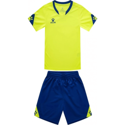 Детская футбольная форма KELME Short Sleeve Football Uniform (Citric/Blue)