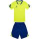Детская футбольная форма KELME Short Sleeve Football Uniform (Citric/Blue)