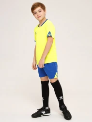 Детская футбольная форма KELME Short Sleeve Football Uniform (Citric/Blue)