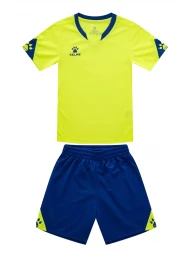 Детская футбольная форма KELME Short Sleeve Football Uniform (Citric/Blue)