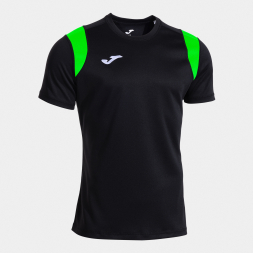 Регбийка JOMA CAMISETA MANGA CORTA STIMULUS NEGRO-VERDE FLUOR
