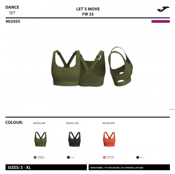 SUJETADOR DEPORTIVO STEP NEGRO