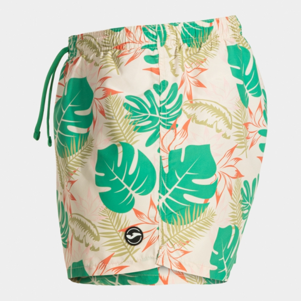 BERMUDA DE BAÑO SANTA MÓNICA BEIGE VERDE