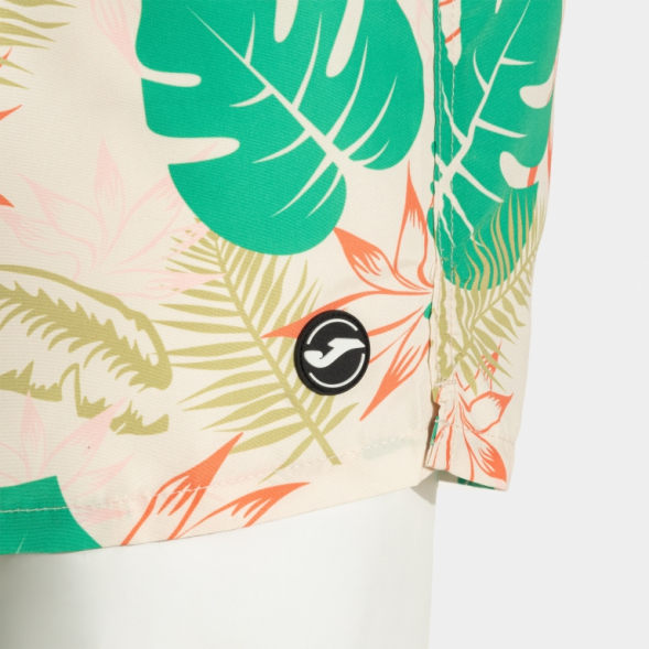 BERMUDA DE BAÑO SANTA MÓNICA BEIGE VERDE