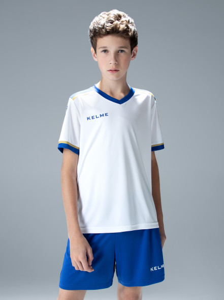 Детская футбольная форма KELME Football Suit (White/Blue)