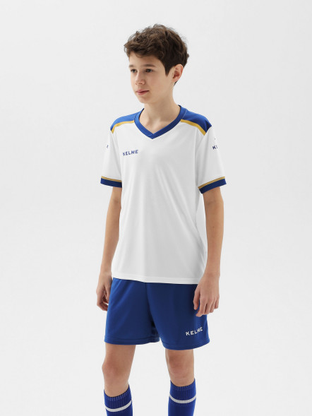 Детская футбольная форма KELME Football Suit (White/Blue)