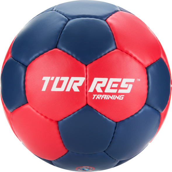 Мяч ганд. TORRES Training, H32451, р.1, ПУ, 4 подкл. слоя, руч. сшивка, мультиколор