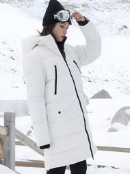 Пуховик KELME Women's Long Down Jacket White