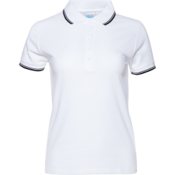 Рубашка поло женская STAN с окантовкой хлопок/полиэстер 185, 04BK