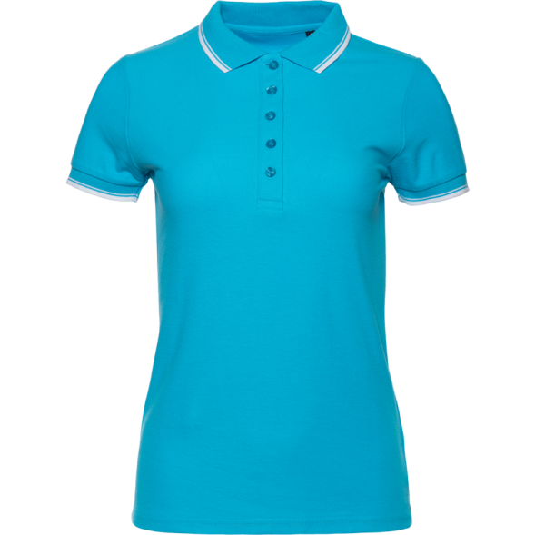 Рубашка поло женская STAN с окантовкой хлопок/полиэстер 185, 04BK