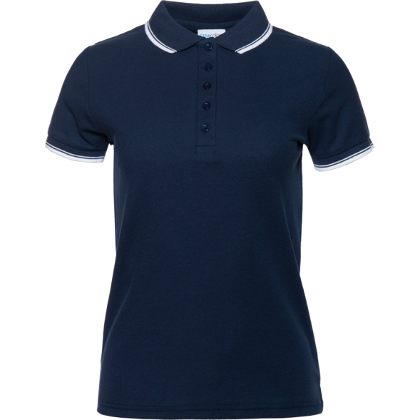 Рубашка поло женская STAN с окантовкой хлопок/полиэстер 185, 04BK