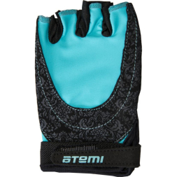 Перчатки для фитнеса Atemi, AFG06BEXS, черно-голубые, размер XS