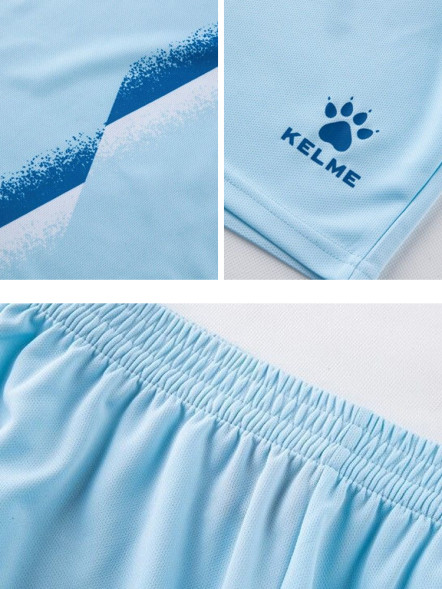 Футбольная форма KELME Short-Sleeved Football Suit Light Blue