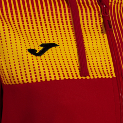 CHAQUETA CON CAPUCHA ECO SUPERNOVA ROJO AMARILLO