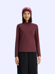 Женский лонгслив KELME Half-Open Long-sleeved T-shirt Burgundy
