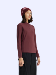 Женский лонгслив KELME Half-Open Long-sleeved T-shirt Burgundy