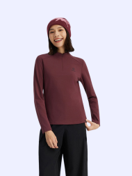 Женский лонгслив KELME Half-Open Long-sleeved T-shirt Burgundy