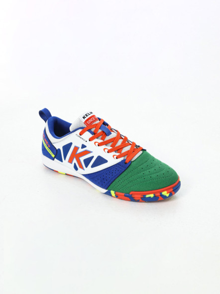 Футзалки KELME Men's Soccer Shoes (IN) (White/Green)