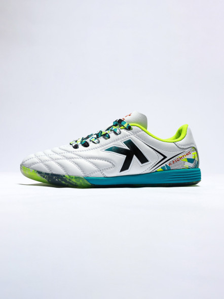 Футзалки KELME Men's Soccer Shoes (IN) (White/Green)