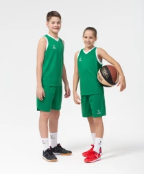 Шорты баскетбольные JOGEL CAMP Basic, зеленый, детский