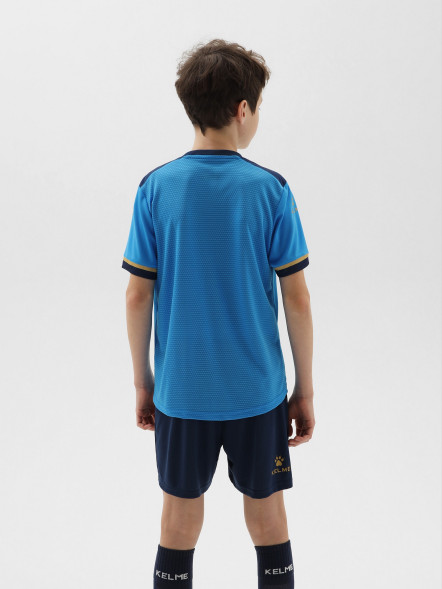 Детская футбольная форма KELME Football Suit (Light Blue/Dark Blue)