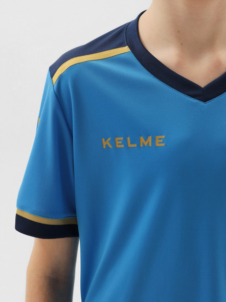 Детская футбольная форма KELME Football Suit (Light Blue/Dark Blue)
