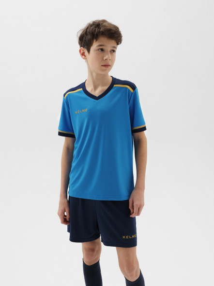 Детская футбольная форма KELME Football Suit (Light Blue/Dark Blue)