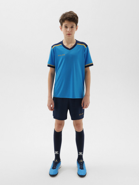 Детская футбольная форма KELME Football Suit (Light Blue/Dark Blue)
