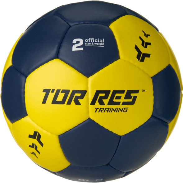 Мяч ганд  TORRES Training, H32452, р 2, ПУ, 4 подкл  слоя, руч  сшивка, мультиколор