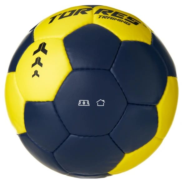 Мяч ганд. TORRES Training, H32452, р.2, ПУ, 4 подкл. слоя, руч. сшивка, мультиколор