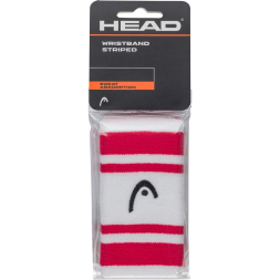 Напульсники HEAD 5&quot; striped, 285874-MAWH, ширина 12,7 см, 90% нейлон,10% эластан,пара,бело-малиновый