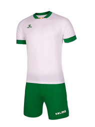 Футбольная форма KELME Short Sleeve Football Uniform (White/Green)