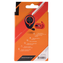 Секундомер TORRES Stopwatch, SW-002, часы, будильник, дата, шнур с карабином, черно-красн. NEW