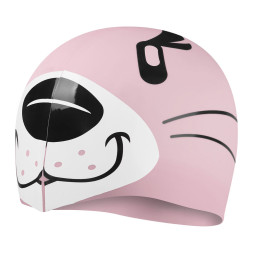 Шапочка для плав. дет. SPEEDO Cap Jr, 8-00232614670, РОЗОВО-ЧЕРНЫЙ, силикон