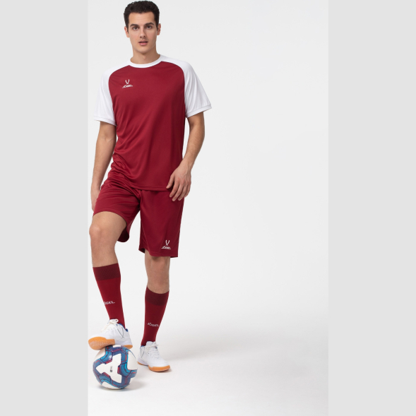 Футболка игровая JÖGEL CAMP Reglan Jersey, гранатовый/белый