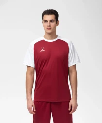 Футболка игровая JOGEL CAMP Reglan Jersey, гранатовый/белый
