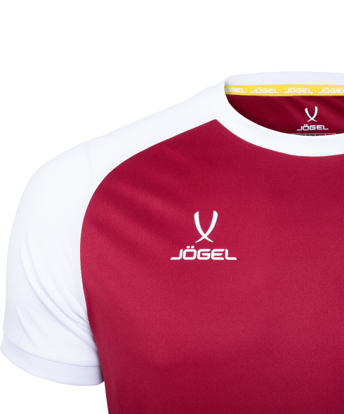 Футболка игровая JOGEL CAMP Reglan Jersey, гранатовый/белый