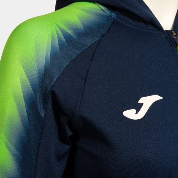 CHAQUETA CON CAPUCHA ELITE XI MARINO VERDE FLUOR