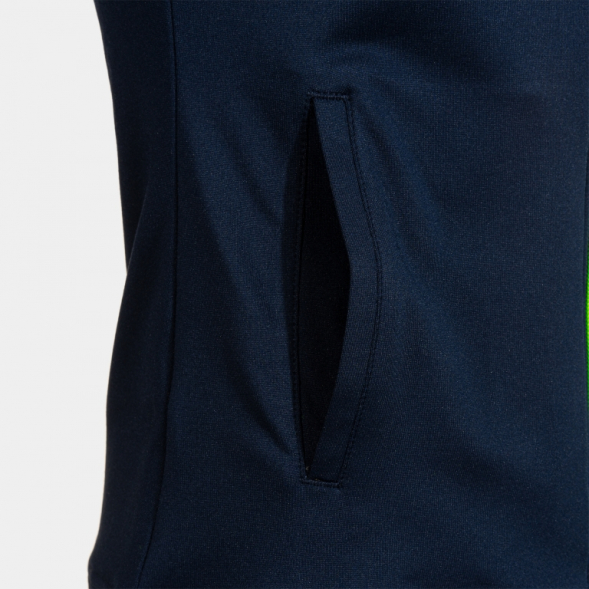 CHAQUETA CON CAPUCHA ELITE XI MARINO VERDE FLUOR