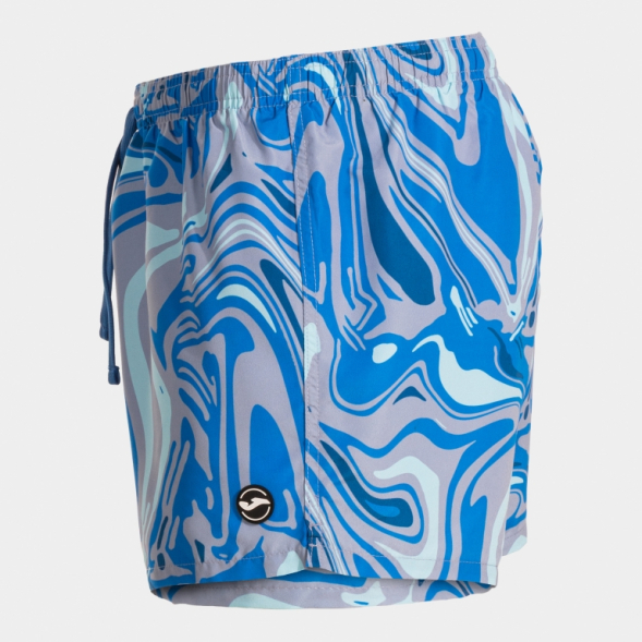 BERMUDA DE BAÑO SANTA MÓNICA GRIS AZUL