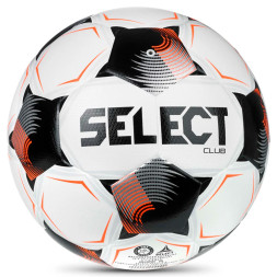 Мяч футб. SELECT Club DB V26, 0865171012 , р.5, FIFA Basic, 32п, ТПУ, термо+маш.сш, бело-черно-оранж