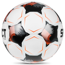 Мяч футб. SELECT Club DB V26, 0865171012 , р.5, FIFA Basic, 32п, ТПУ, термо+маш.сш, бело-черно-оранж