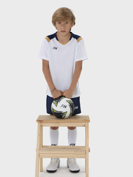 Детская футбольная форма FN Orbital Kid (White/Dark Blue)