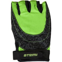Перчатки для фитнеса Atemi, AFG06GNXS, черно-зеленые, размер XS