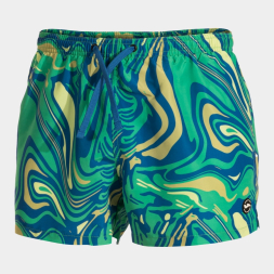 BERMUDA DE BAÑO SANTA MÓNICA VERDE AZUL