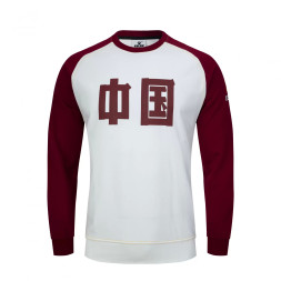 Свитшот KELME Men's Round Neck Sweater (White/Burgundy)