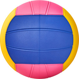 Мяч для водного поло MIKASA WP445D р.4, жен, резина, вес 400-450гр, дл.окр-65-67см, желто-сине-розов
