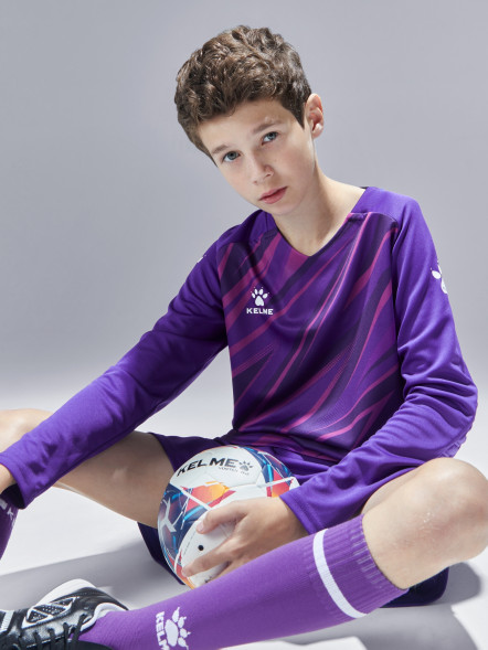 Детская вратарская форма KELME Long Sleeve Goalkeeper Suit Violet